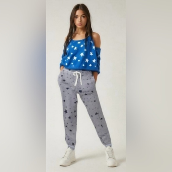 FP Movement Star Print Joggers  large  NWT - Picture 2 of 14